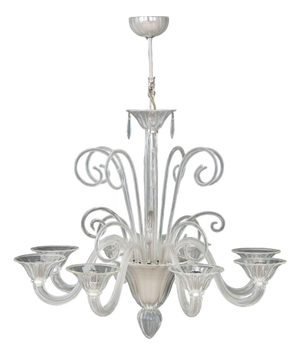 Modern Murano Glass Eight-Branch Chandelier