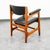 Mid Century Modern Lounge Chair Walnut Arms Black Office Armchair Gunlocke Attributed MCM For Sale - Image 10 of 11