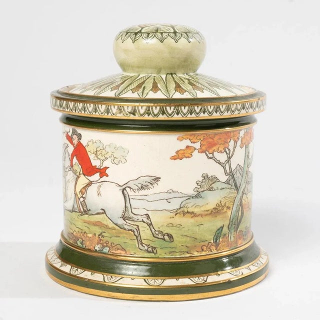 Early 20th Century Royal Doulton Ceramic Humidor For Sale - Image 6 of 12