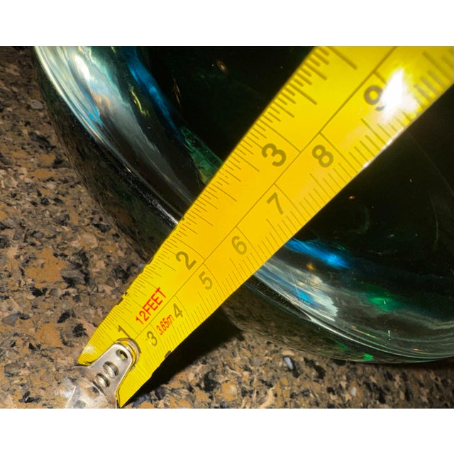 Glass Late 20th Century Emerald Green Cased Art Glass Bowl Attributed to Murano, Italy For Sale - Image 7 of 7