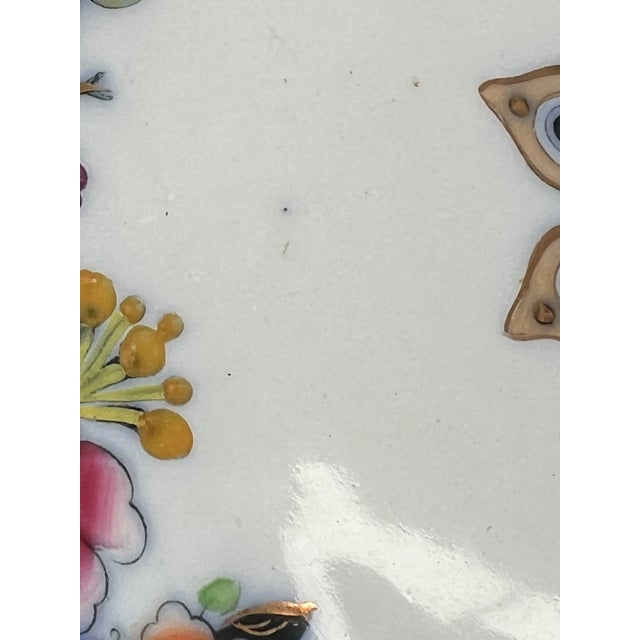 Ceramic C.1845 to 1850. Minton Flow Blue Imari Polychrome Lunch Plates Set of 4 For Sale - Image 7 of 12