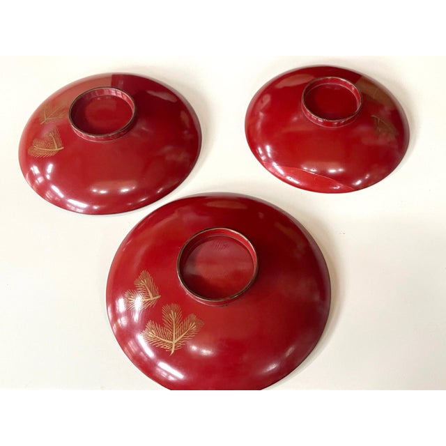 Late 19th Century Japanese Lacquered Sake Drinking Set Meiji Period - 4 pcs For Sale - Image 18 of 18