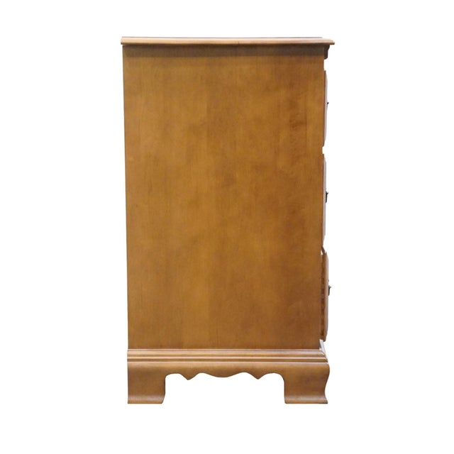 Bassett Furniture Solid Hard Rock Maple Colonial Early American 56" Double Dresser 229-01-237 For Sale - Image 12 of 15