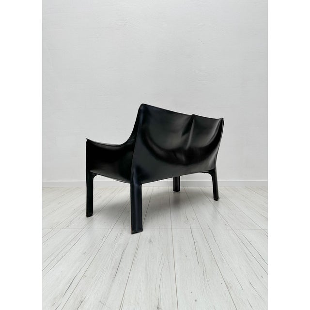 Iconic vintage ‘cab 414’ sofa designed by mario bellini for cassina during the 1980s. One of the most recognizable italian...