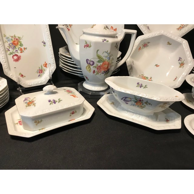 Mid 19th Century Mid 19th Century Rosenthal Maria Floral Service for 8- 77 Pieces For Sale - Image 5 of 13