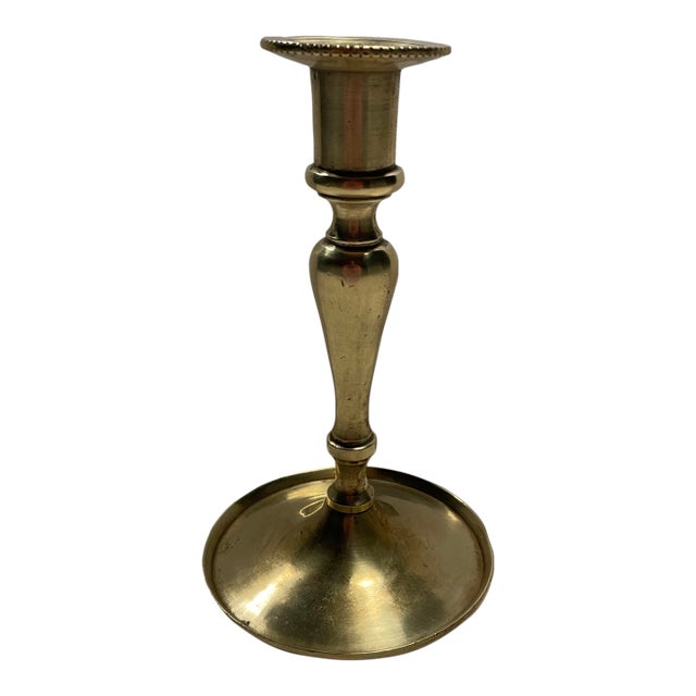 Antique French Brass Candlestick For Sale