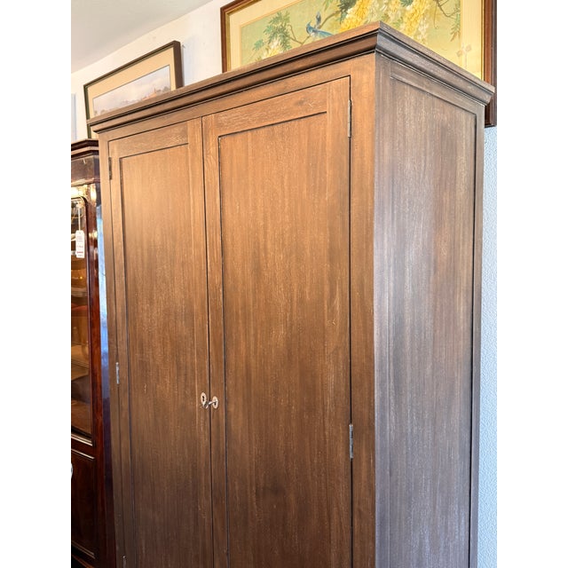 Restoration Hardware Maison Armoire, Antiqued Coffee For Sale - Image 9 of 12