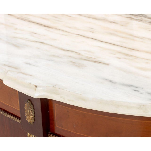 French Empire Style Marble Top Mahogany Sideboard For Sale - Image 9 of 12
