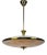 Mid-Century UFO Pendant Light in BRass and Glass by Pietro Chiesa for Fontana Arte, Italy, 1950s For Sale