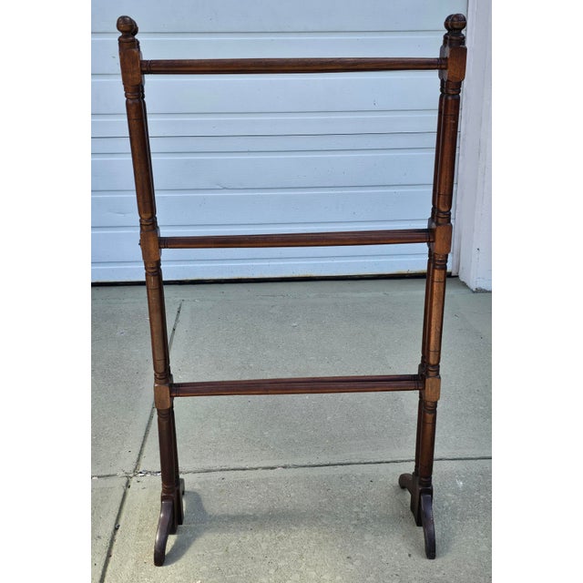Late 19th Century Late Victorian Mahogany Folding Quilt Rack For Sale - Image 5 of 8