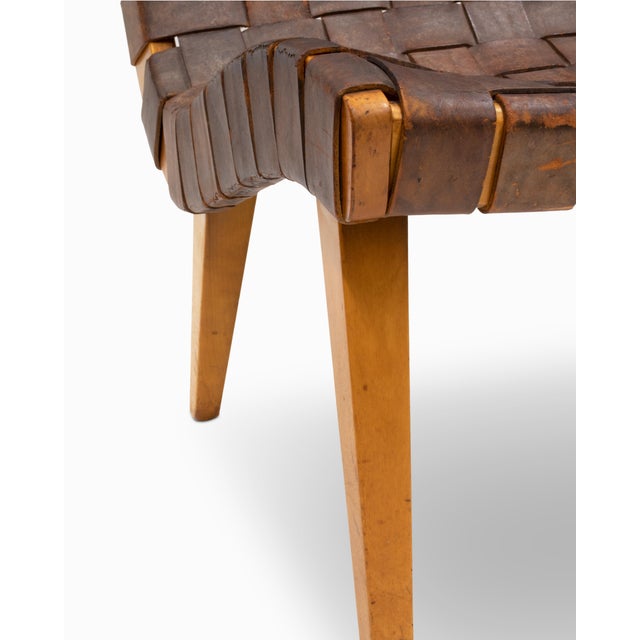 Vintage Mid Century "Model 654" Leather Chair and Ottoman by Jens Risom For Sale - Image 14 of 14