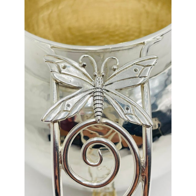 1980s Whimsical Emilia Castillo Water Pitcher in Hammered Silver Finish, Mexico Silver For Sale - Image 12 of 18