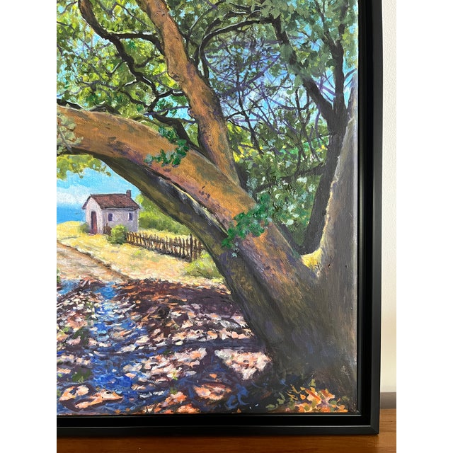 2020s The Cottage Beyond the Tree - Original Oil Painting For Sale - Image 5 of 10
