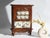 Antique Dutch Farmhouse Wooden Ceramic Floral Spice Cabinet, 1950s For Sale - Image 14 of 14