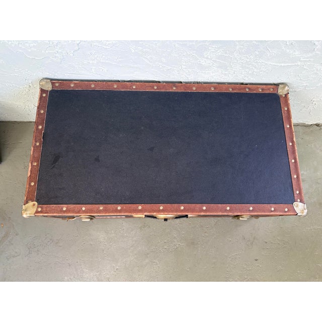 Traditional Vintage Concourse “Roll It” Wheeled Travel Trunk / Rolling Steamer Chest For Sale - Image 3 of 12