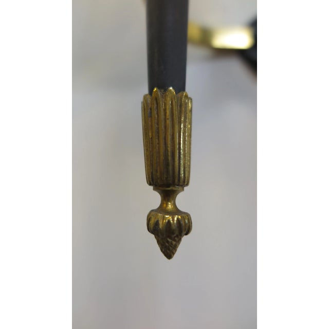 1960s 1960s French Brass & Bronze Sconces Attributed to Maison Jansen - A Pair For Sale - Image 5 of 7