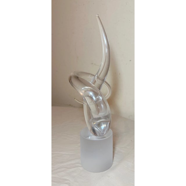 Renato Anatra Vintage Renato Anatra Vetri Murano Studio Art Glass Sculpture Signed Statue For Sale - Image 4 of 10