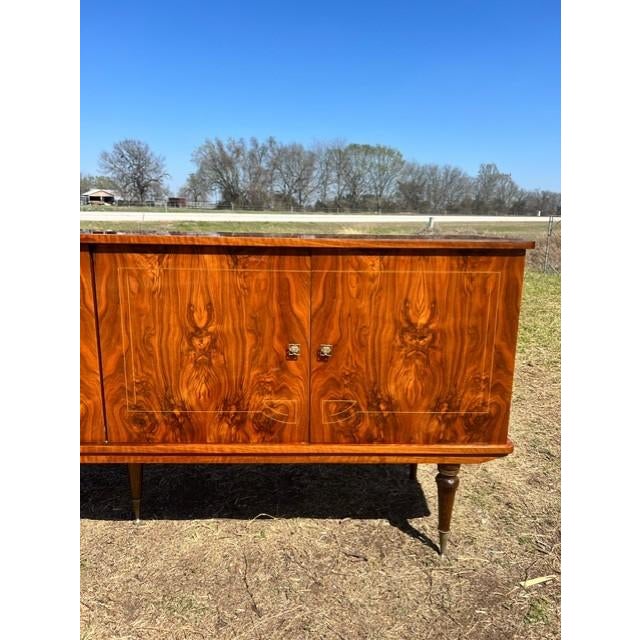 Art Deco 1940s French Art Deco Burl Walnut Sideboard / Buffet For Sale - Image 3 of 13