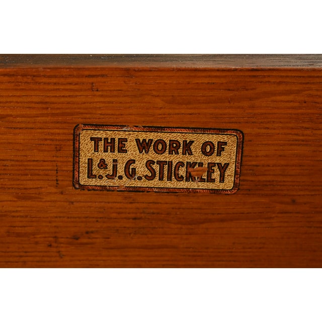 L. & J. G. Stickley Antique Mission Oak Arts & Crafts Sideboard, Circa 1910 For Sale - Image 11 of 17