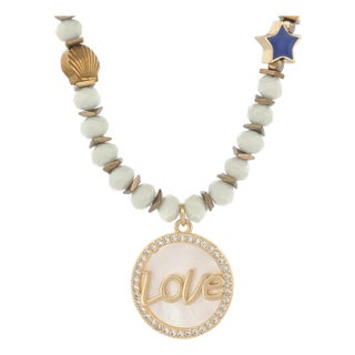Infinite Light of Love Beaded Symbol Necklace For Sale