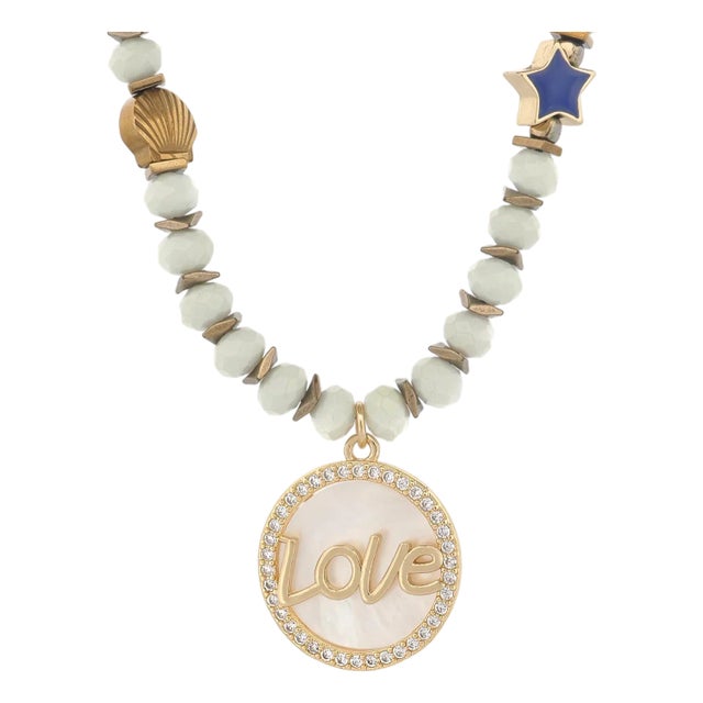 Infinite Light of Love Beaded Symbol Necklace For Sale