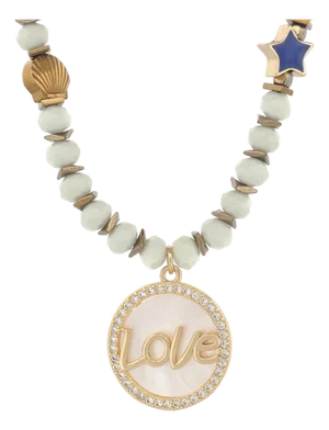Infinite Light of Love Beaded Symbol Necklace