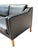 Mid 20th Century Mid-Century Modern Black Leather Loveseat | Vintage Two Seater Sofa For Sale - Image 5 of 10