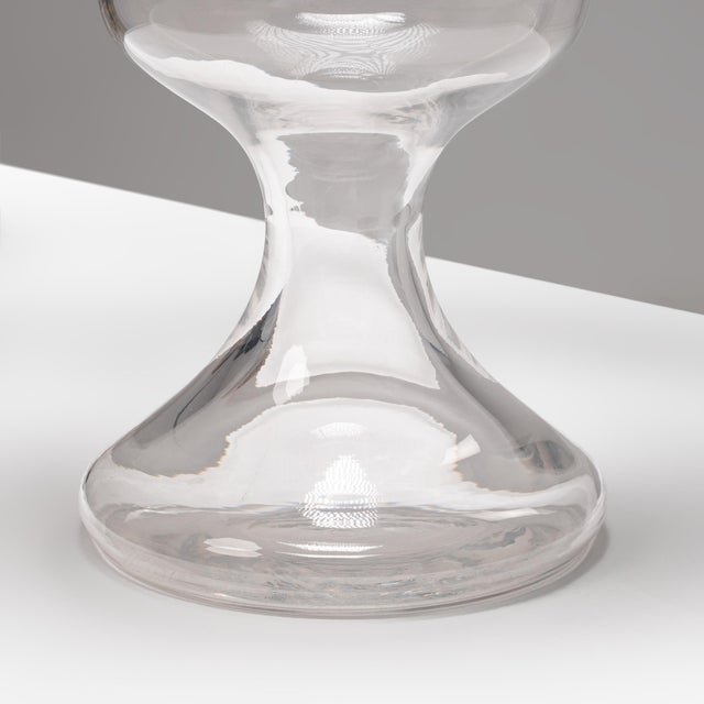 Ml1 Sculptural Table Lamp in Glass with Rubelli Shade by Ingo Maurer, 1970s, Set of 2 For Sale - Image 3 of 8