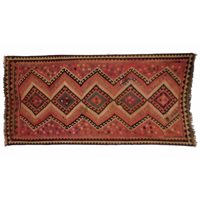 Vintage Afghan Nomadic Kilim Rug, 1940s For Sale - Image 3 of 13