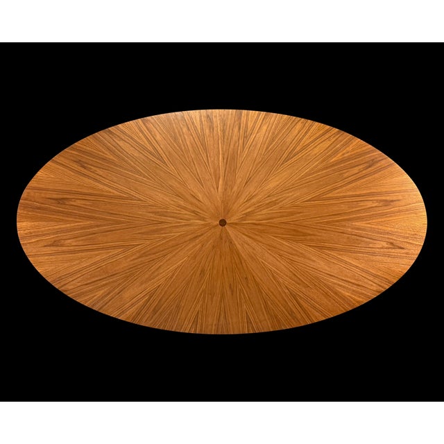 New 84" Oval Dining Table in Walnut by Aaron Saxton For Sale - Image 6 of 6