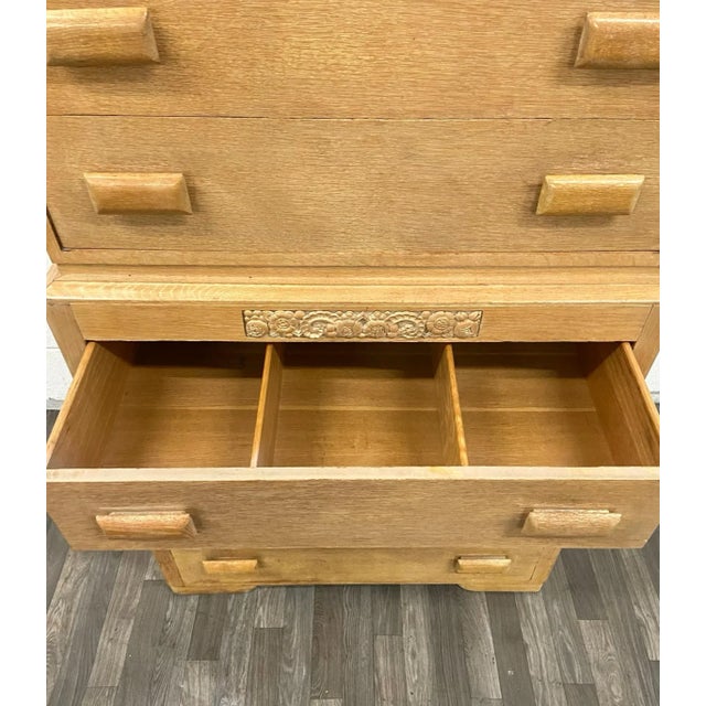 Mid 20th Century Vintage Thomasville Mid Century Blonde Art Deco Style Chest of Drawers For Sale - Image 5 of 13