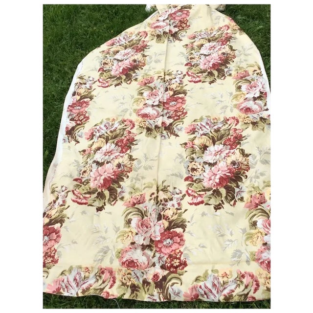 1940s Vintage Art Deco Floral Fabric, 11 Yards Never Used, Hand Print Buckingham For Sale - Image 5 of 8