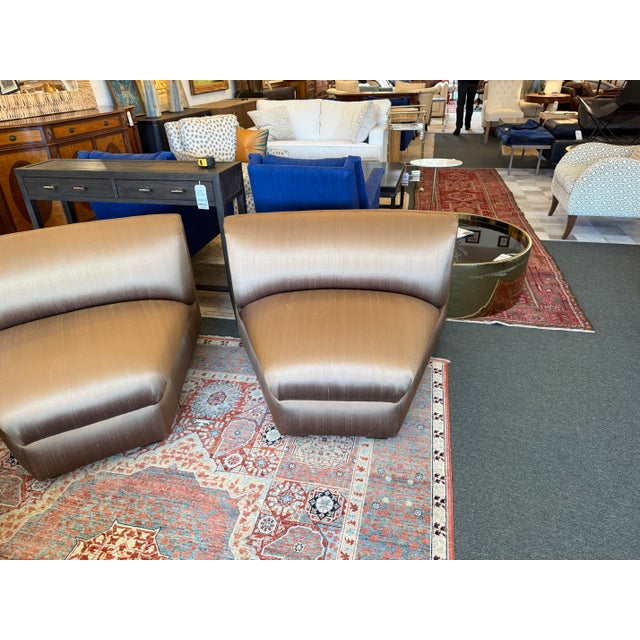 Richard Andronaco Golden Bronze Silk Serpentine Sectional For Sale - Image 14 of 18