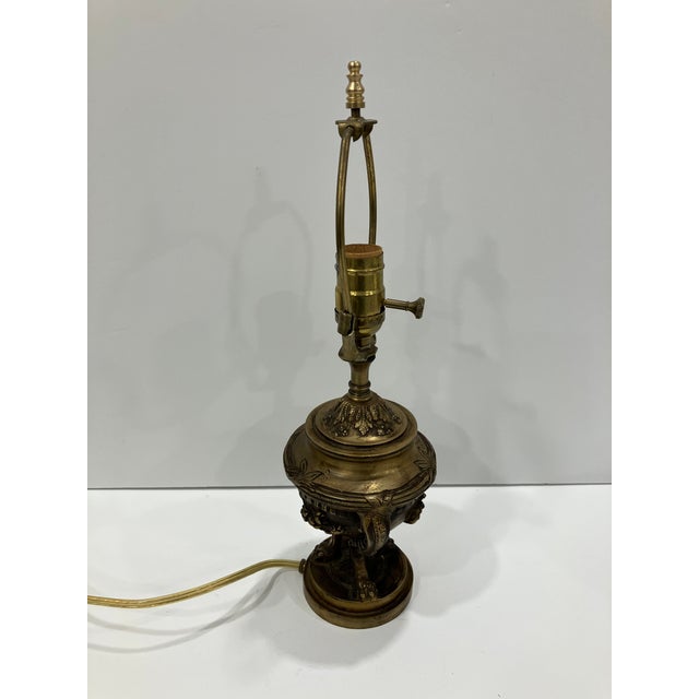 1940s French Empire Style Bronze Lamp For Sale In Boston - Image 6 of 7