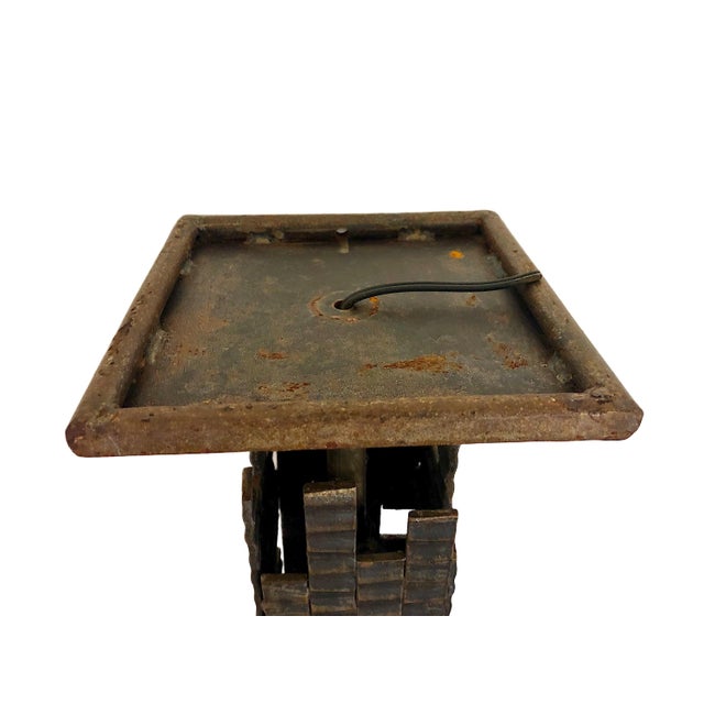 Brutalist Brutalist Sculptural Table Lamp For Sale - Image 3 of 6