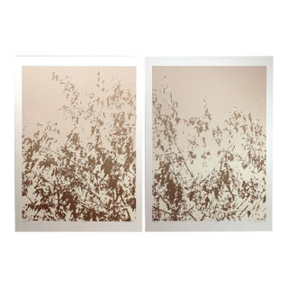 1980s "Reverie I & II" Jim Boutwell Diptych Signed and Numbered Serigraph Prints - Set of 2 For Sale