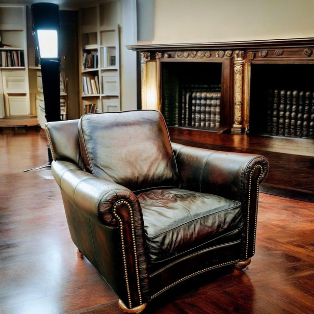 Experience Timeless Elegance and Unparalleled Comfort With This Rare Jackson Carter Leather Italia Collection For Sale - Image 10 of 10