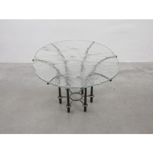 Brutalist Brutalist Coffee Table with Floating Glass Top by Lothar Klute, 1980s For Sale - Image 3 of 15