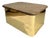 Vintage Brass Clad Marble Top Coffee Table in the Style of Milo Baughman For Sale