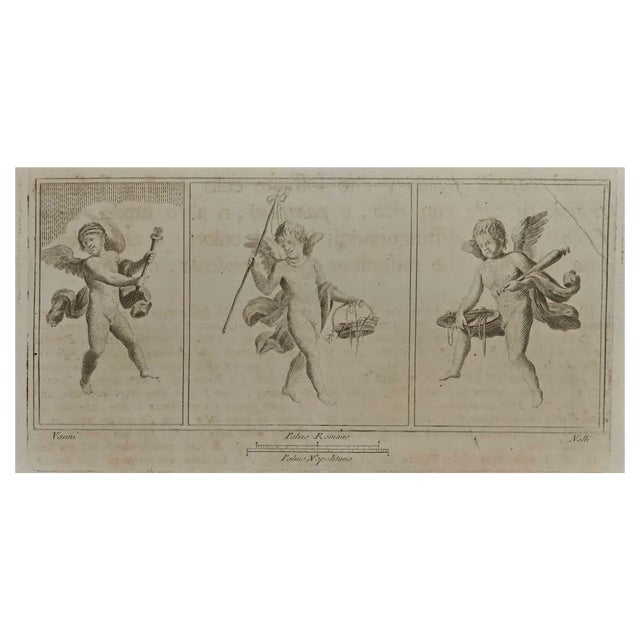 Carlo Nolli, Cupid In Three Frames, Etching, 18th Century For Sale