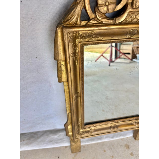 Late 19th Century French Louis XVI Giltwood Wall Mirror For Sale - Image 9 of 12
