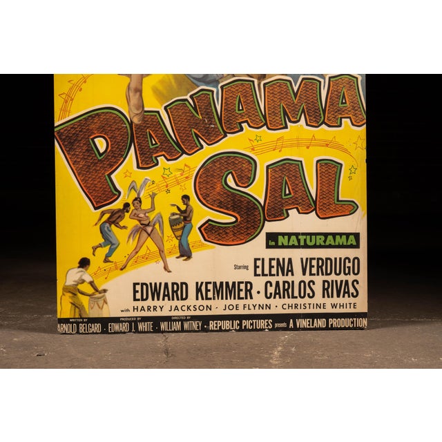Vintage “Panama Sal” Movie Theater Billboard Poster For Sale In Chicago - Image 6 of 7