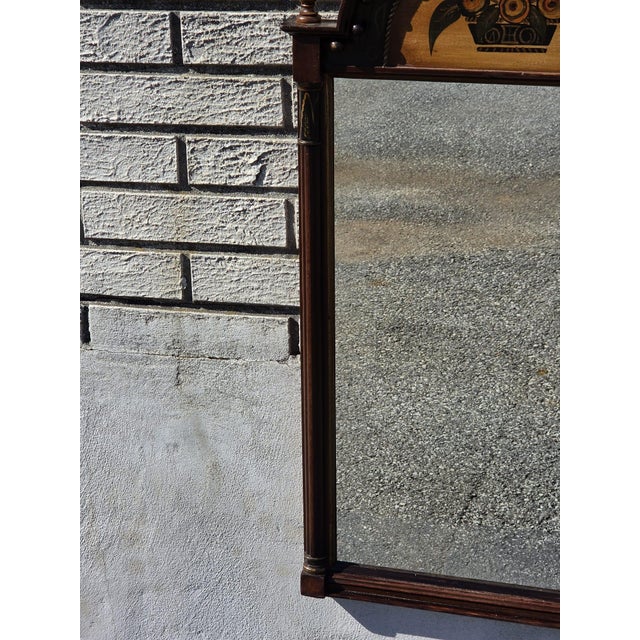 1920 English Regency, Hand Painted Beautiful Hallway/ Living Room Mirror. For Sale - Image 4 of 17