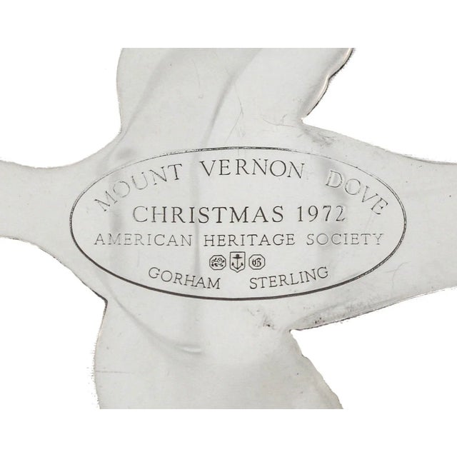 1970s 1972 Gorham Sterling Silver Christmas Ornament For Sale - Image 5 of 5