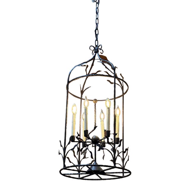 Ironware Celeste Lantern Chandelier For Sale