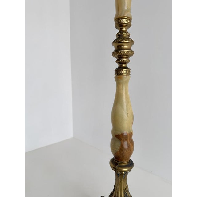 Italian Onyx Marble and Brass Coat Stand, 1960s For Sale - Image 18 of 18