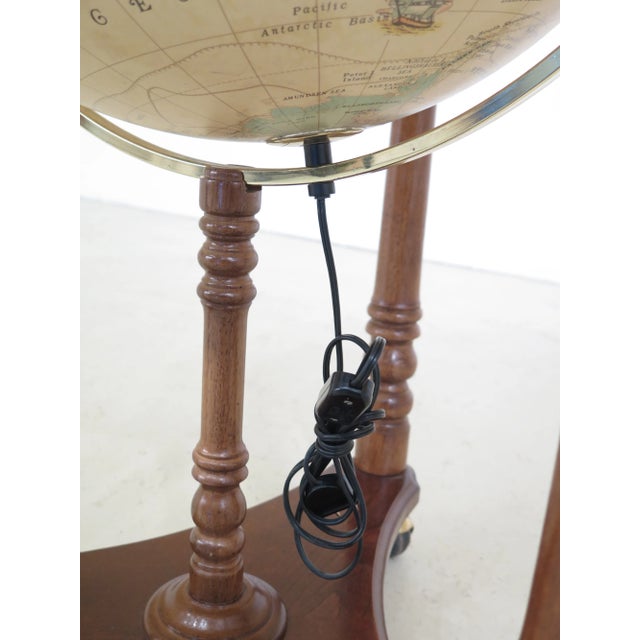 American Heritage Collection Lighted World Globe on Stand For Sale - Image 3 of 13