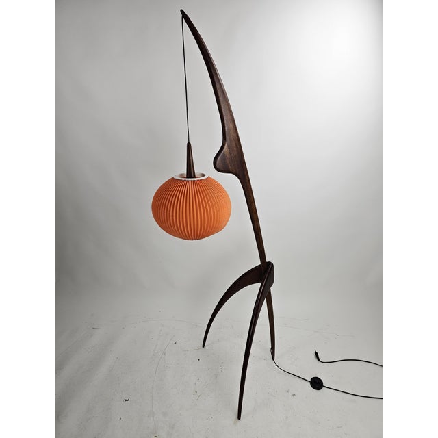 Praying Mantis Floor Lamp from Rispal, France, 1950s For Sale - Image 15 of 15