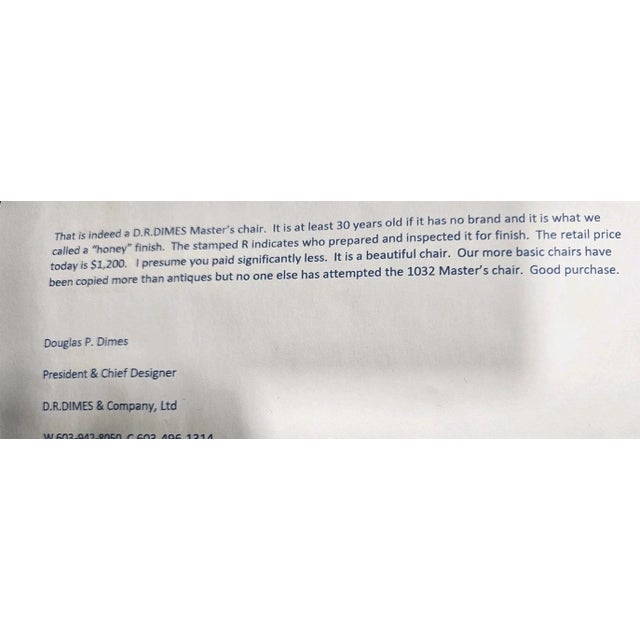 1960s d.r. Dimes Master's Chair Comb Back Windsor Arm Chair Bench New Hampshire Rare For Sale - Image 17 of 17