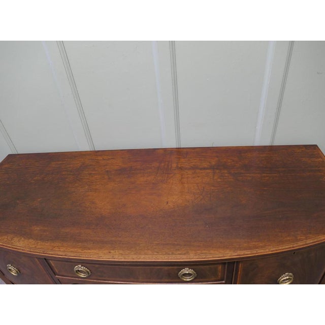 Early 19th Century Regency Inlaid Bow Front Dresser, 1800 For Sale - Image 5 of 8